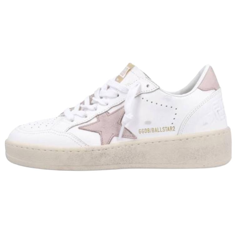 Golden Goose Ball Star Cow Leather Low top Skateboard Shoes Women's White