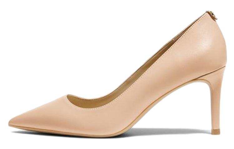 MICHAEL KORS Leather Slim Heel High Heels 7.6cm Women's Nude