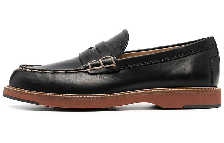 TOD'S TOD'S contrast stitching chunky sole loafers