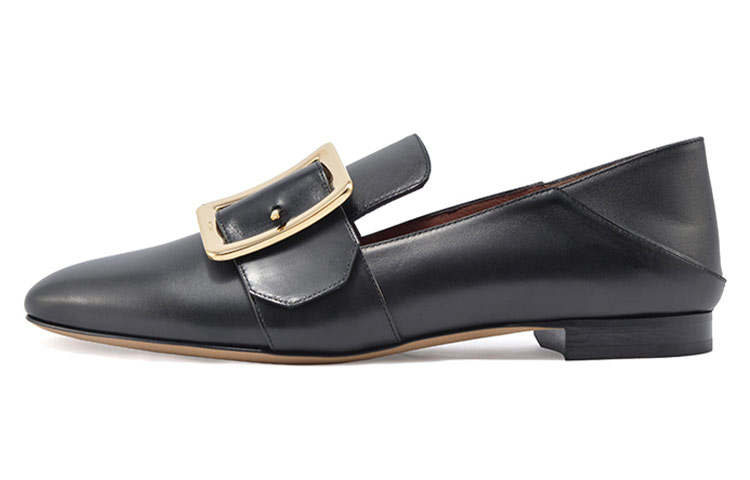 BALLY Cow Leather Casual Shoes Women's Black