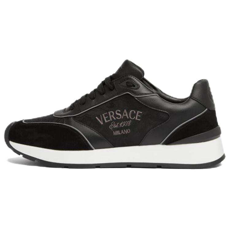 VERSACE VERSACE Logo-embroidered Panelled Sneakers
