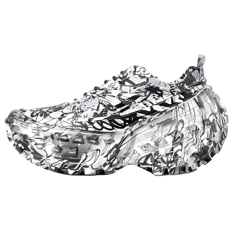Balenciaga Bouncer Graffiti Printed Sneakers