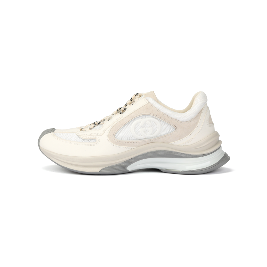 Gucci Wmns Run Sneaker 'White Suede' Women's