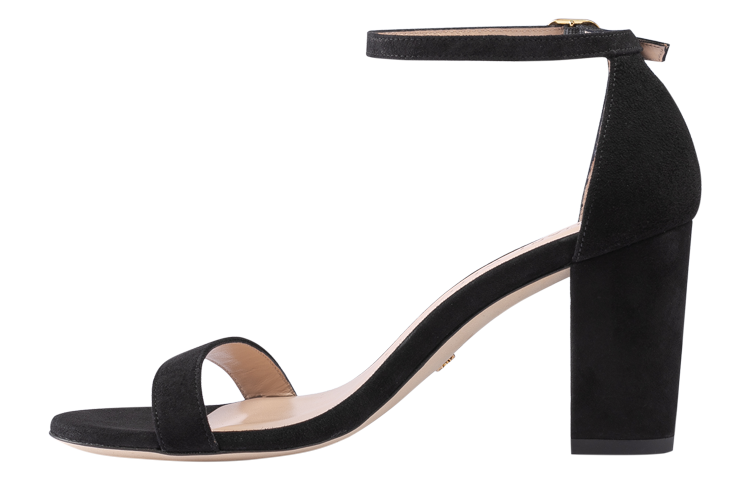 Stuart Weitzman Stuart Weitzman/SW Leather High Heel One Strap Sandals 8cm Women's Black