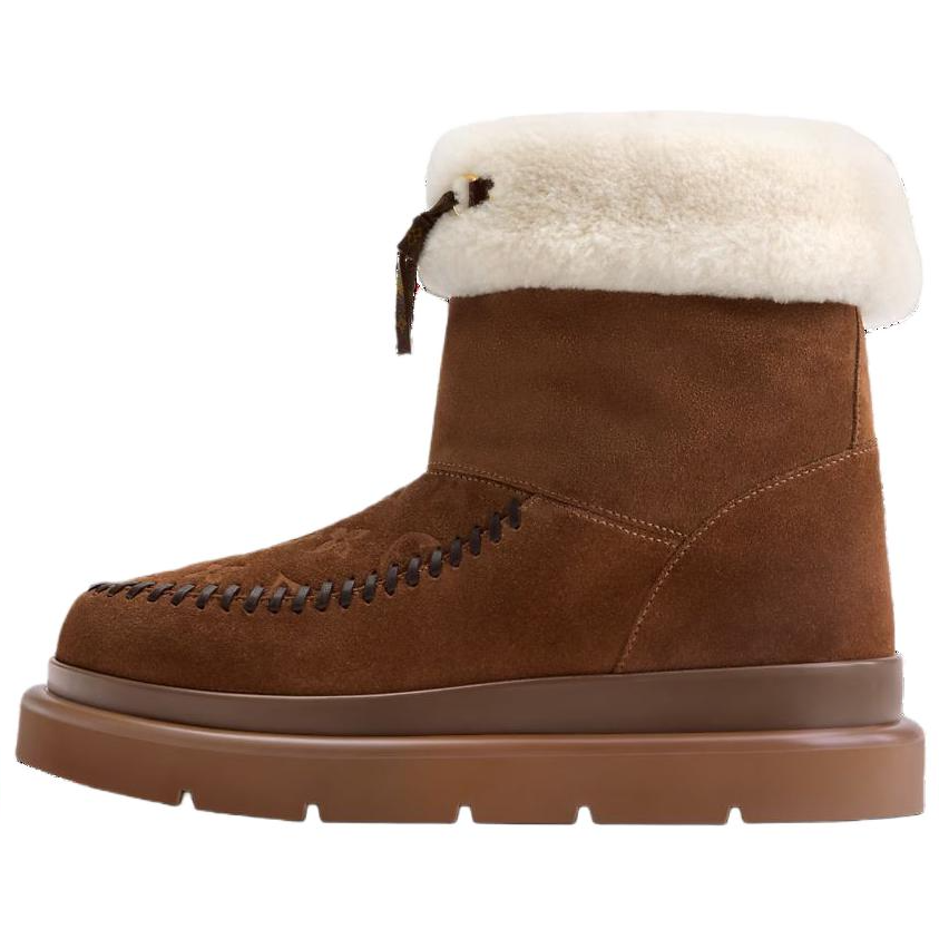 LOUIS VUITTON SKI Cortina Short Snow Boots Women's Brown