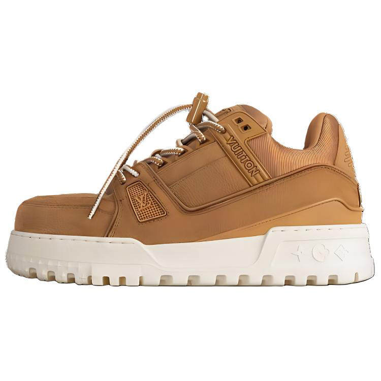 LOUIS VUITTON Trainer Maxi Low top Skateboard Shoes Men's Brown