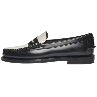 Sebago Leather Loafers Men's Black White