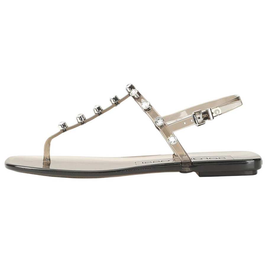 SERGIO ROSSI SR Jelly One Strap Sandals Women's Black