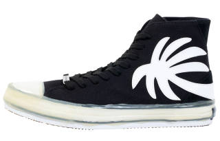 PALM ANGELS High top Canvas Shoes Men's Black