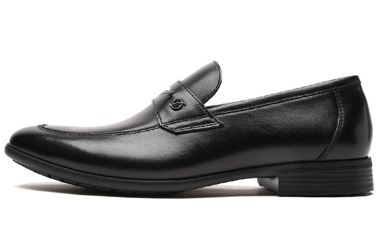 S.T.Dupont S. T.DUPONT Cow Leather Loafers Men's Black