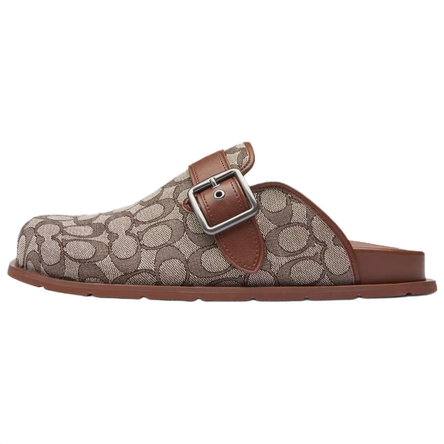 COACH COACH Closed Toe Slippers Men's Brown