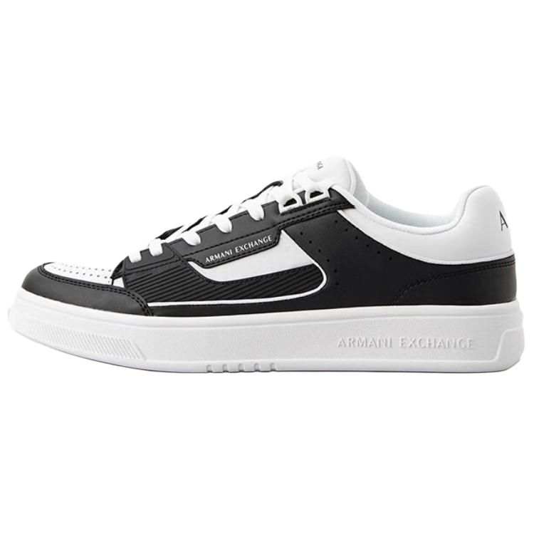 ARMANI EXCHANGE ARMANI EXCHANGEAE Leather Low top Skateboard Shoes Men's Black