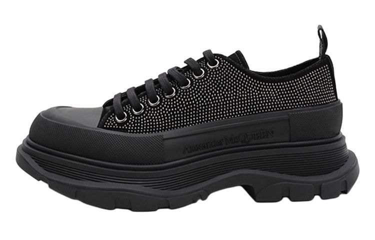 Alexander McQueen Tread Slick Leather Ankle Length Combat Boots Men's Black