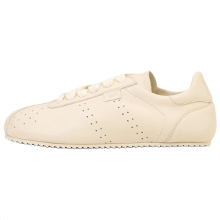 AMIPARIS Cow Leather, Leather Low top Casual Shoes Unisex Ivory