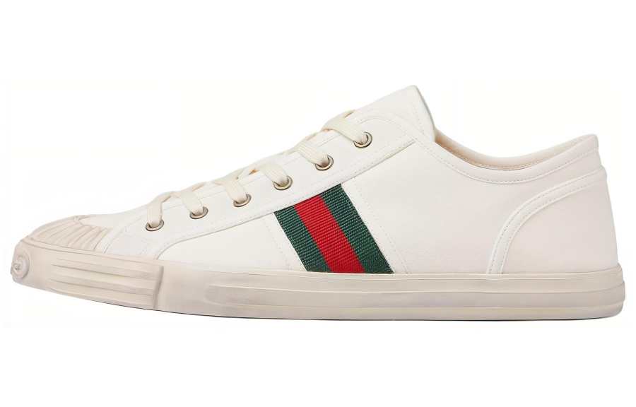 GUCCI Low top Canvas Shoes Men's White