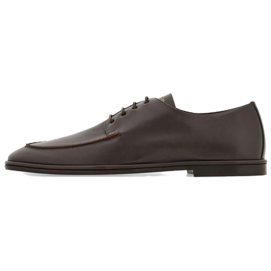 FERRAGAMO Cow Leather Dress Shoes Men's Dark Brown