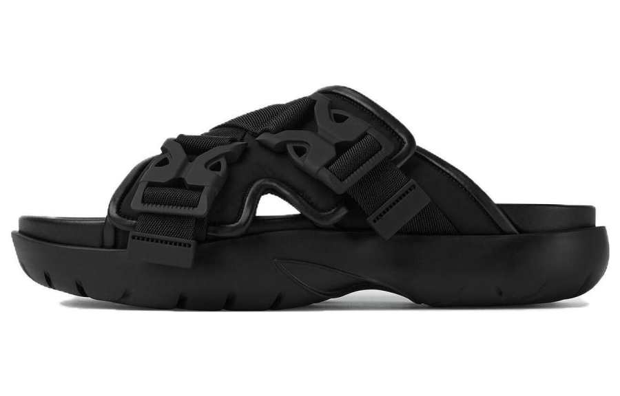 Bottega Veneta Snap Slide Slippers Men's Black