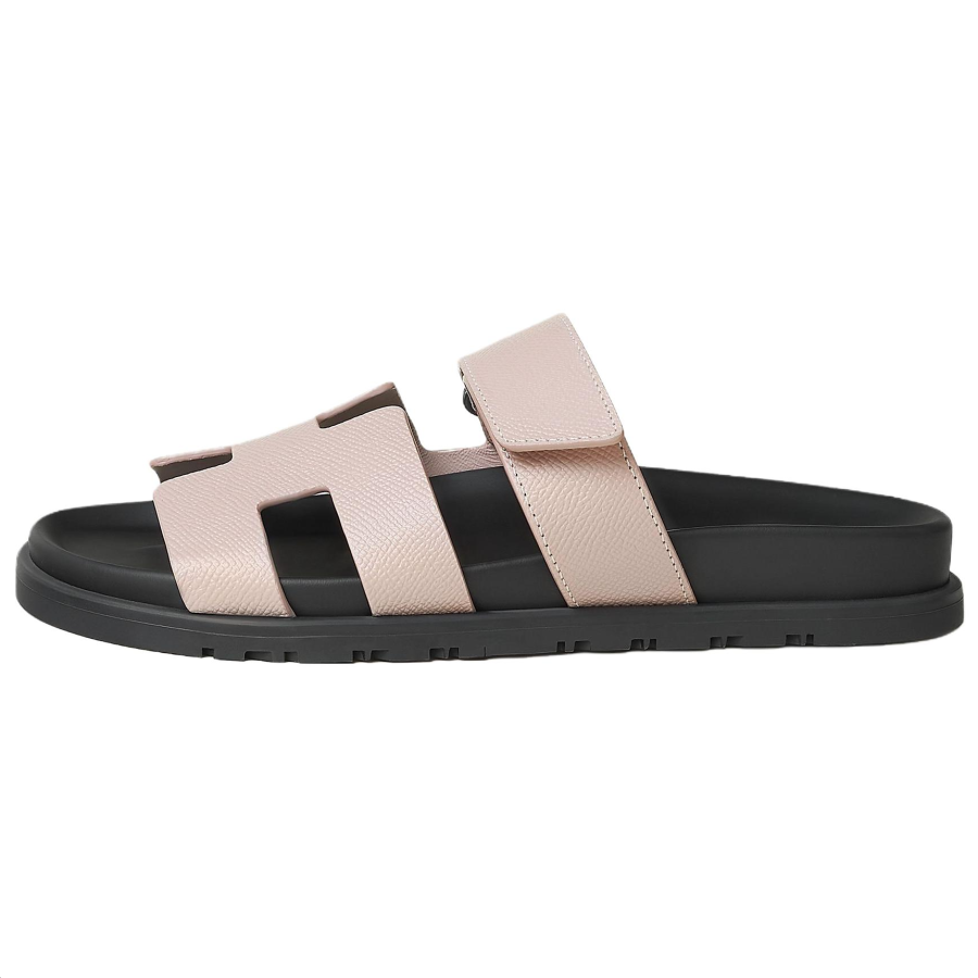 HERMES Chypre Slide Slippers 1.2cm Women's Ceramic Powder
