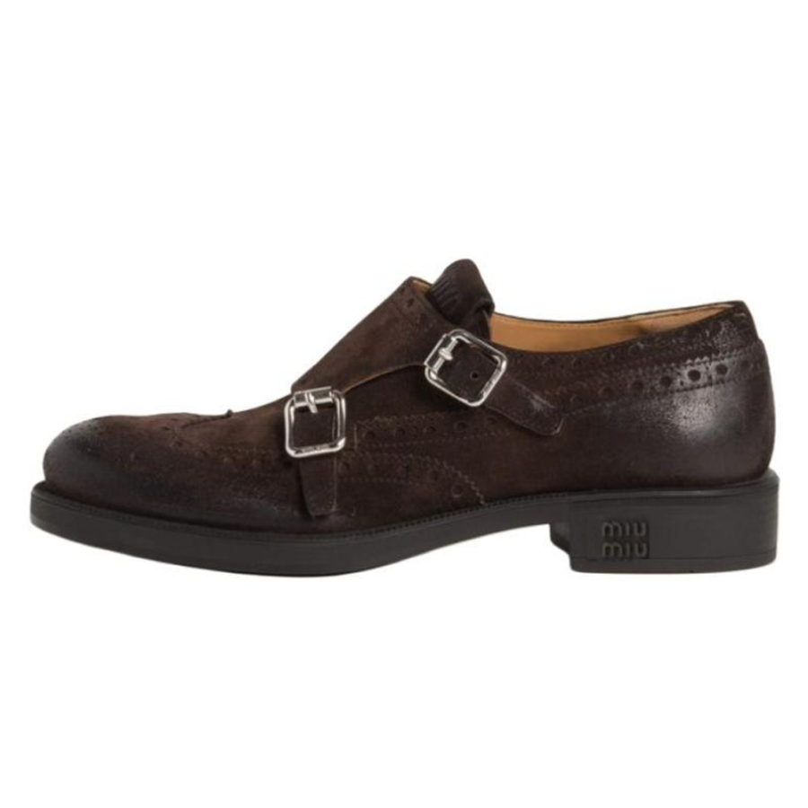MIU MIU CHURCH'S x MIU MIU Dress Shoes Unisex Dark Brown