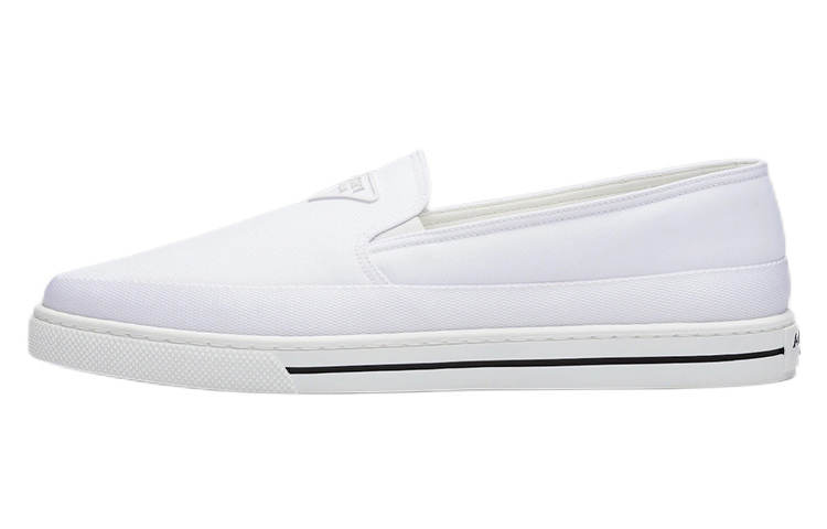 PRADA Re Nylon Low top Stylish Skateboarding Shoes Men's White