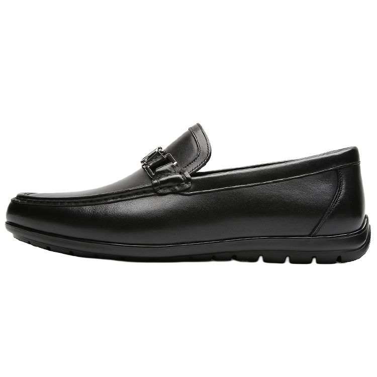 S.T.Dupont S. T.DUPONT Cow Leather Loafers Men's Black/Coffee