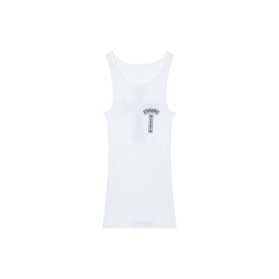 Chrome Hearts T Bar Cross ribbed tank top