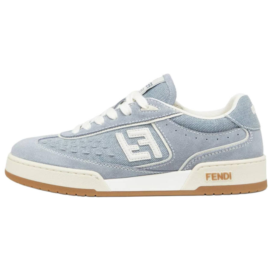 FENDI Match Denim Low Top Sneakers Women's