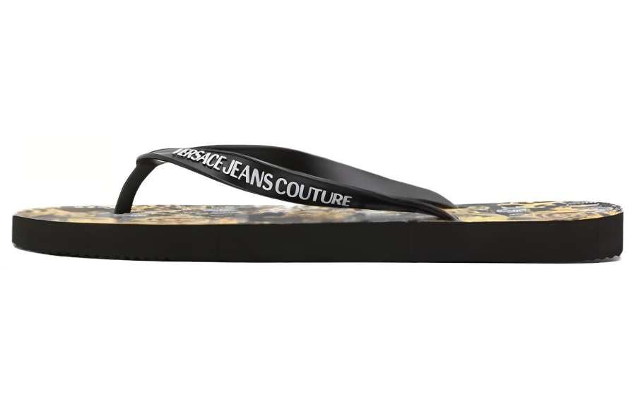 VERSACE JEANS Couture Embossed-logo Flip-flops