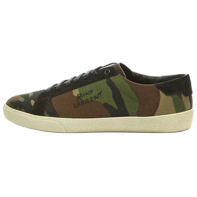 SAINT LAURENT Canvas Low top Stylish Skateboarding Shoes Men's Green
