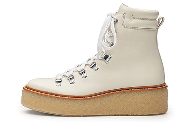 HERMES HERMES Discovery Ankle Boots Women's White Brown