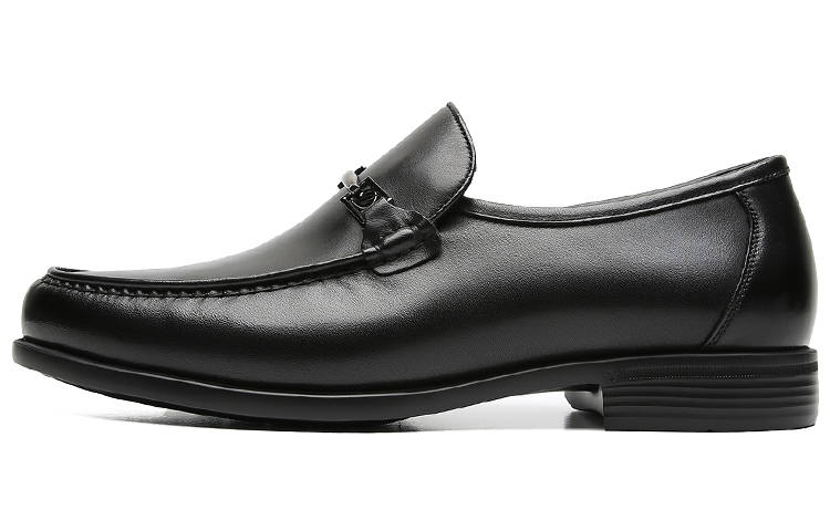 S.T.Dupont S. T.DUPONT Cow Leather Loafers Men's Black