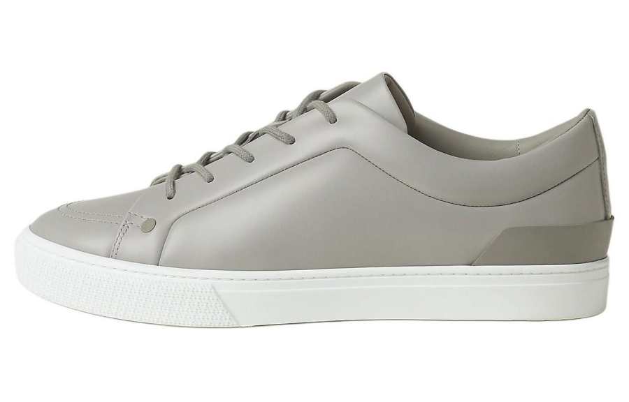 HERMES HERMES Irwin Leather Low top Skateboard Shoes Men's Gray