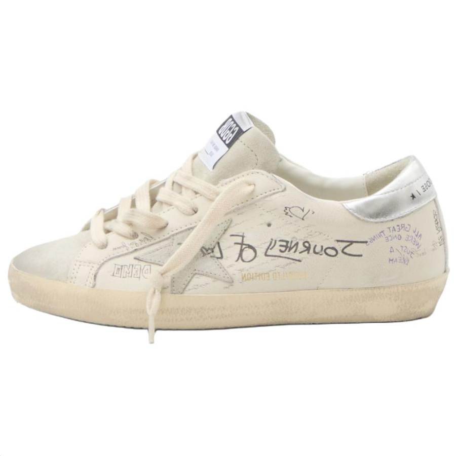 Golden Goose Super Star Leather Low top Skateboard Shoes Women's White