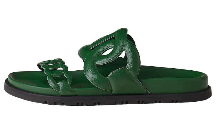 HERMES HERMES Extra Slide Slippers Women's Green