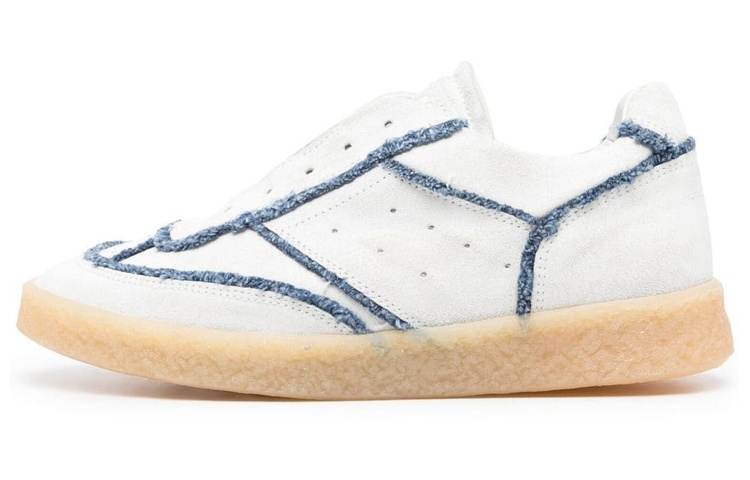 MM6 Maison Margiela Low top Stylish Skateboarding Shoes Women's White Blue