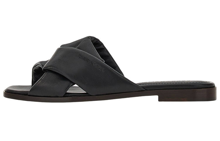 Ferragamo FERRAGAMO Knot-detail Leather Slides
