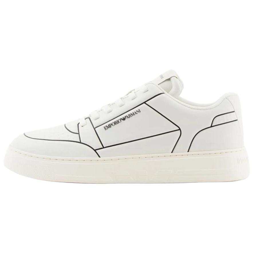 EMPORIO ARMANI Low top Skateboard Shoes Men's Ecru
