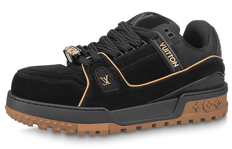 LOUIS VUITTON LOUIS VUITTON Trainer Maxi Black Brown Suede