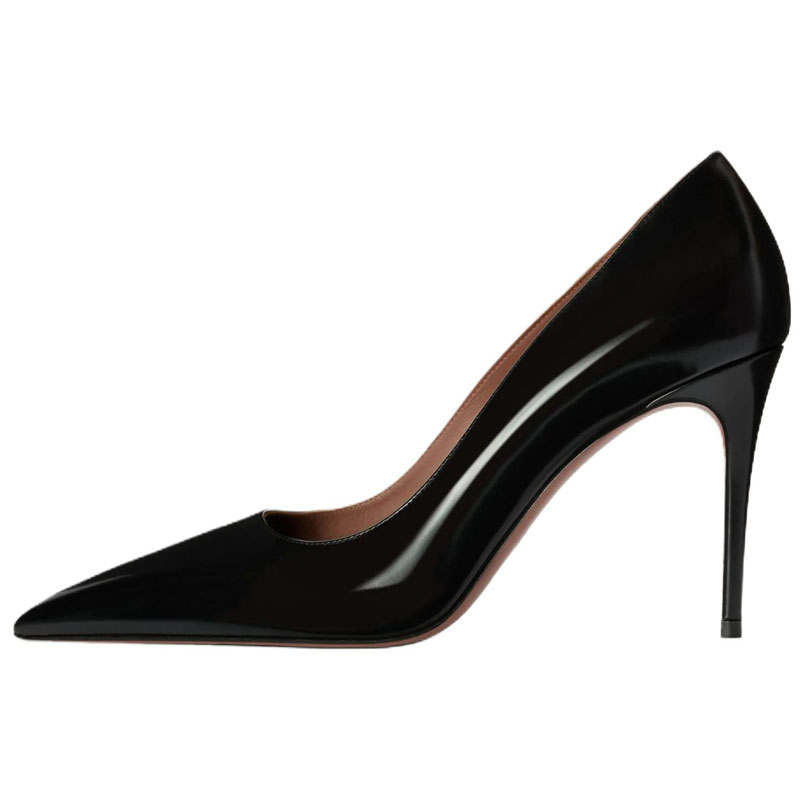 Paris Texas Vera Nubuck Slim Heel High Heels 8.5cm Women's Black