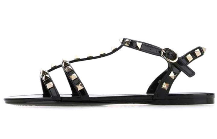 Valentino Valentino Rockstud One Strap Sandals Women's Black