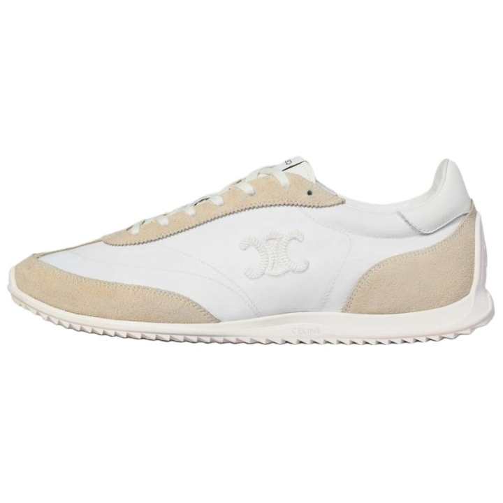 CELINE CELINE RACER TRIOMPHE Low top Casual Shoes 1cm Men's Ecru