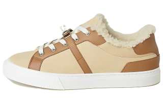 HERMES Day Low top Skateboard Shoes Women's Gold Beige
