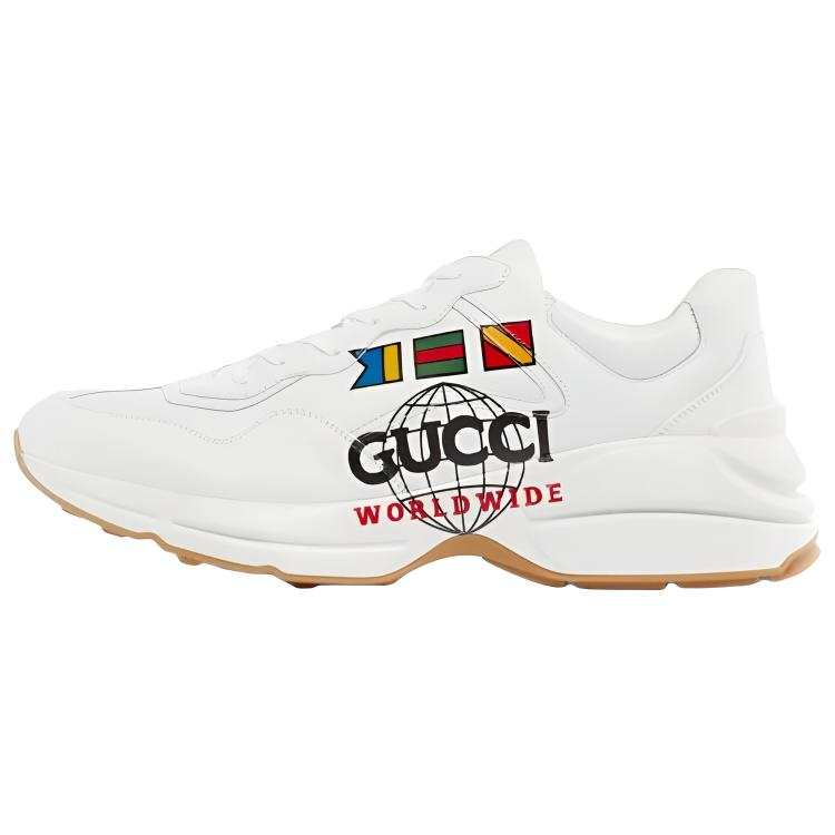 GUCCI Rhyton Gucci Worldwide Low top Chunky Sneakers Women's White