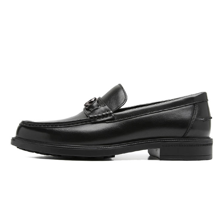 S.T.Dupont S. T.DUPONT Cow Leather Loafers Men's Black/Coffee