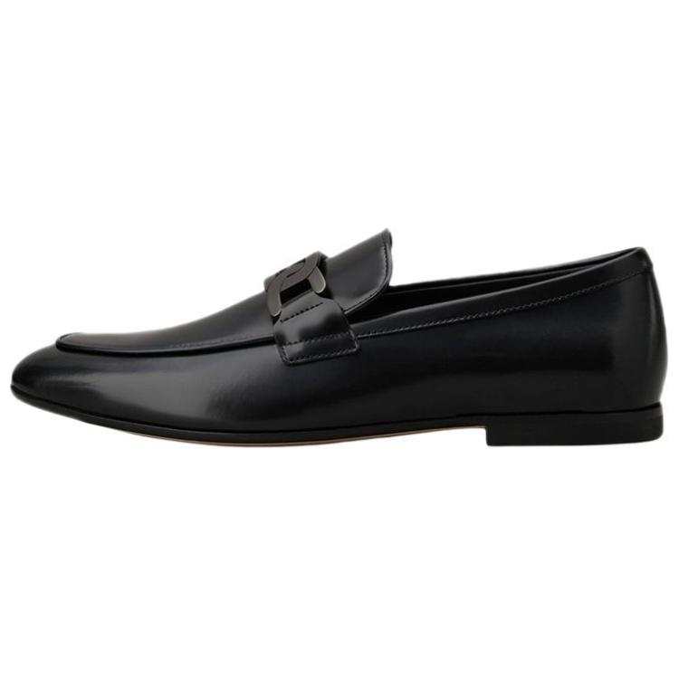 TOD'S Chain-embellished Leather Loafers