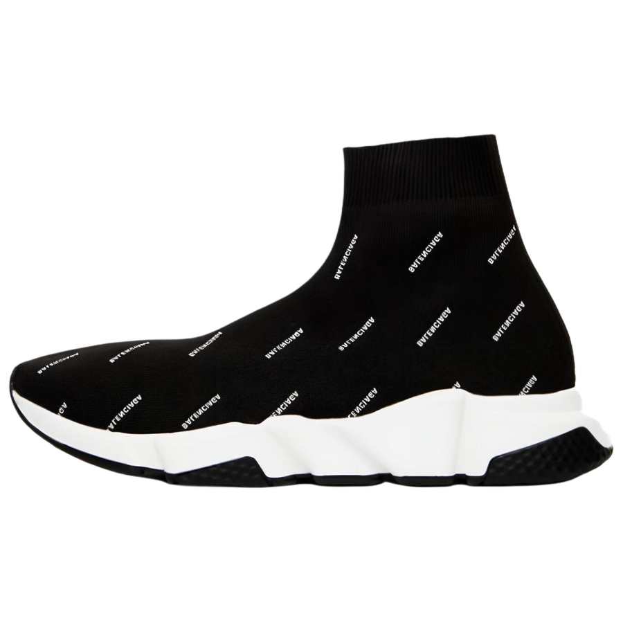 Balenciaga Speed 2.0 Sneakers 'Black Logo Print'