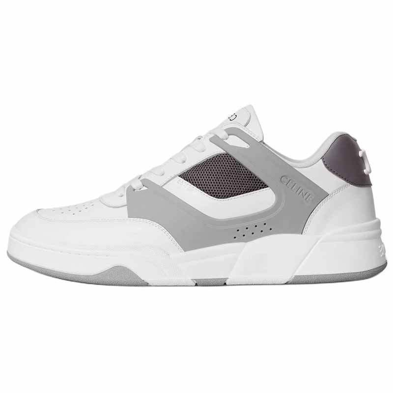 CELINE Trainer CT 09 Low top Skateboard Shoes Men's Neon White & Gray
