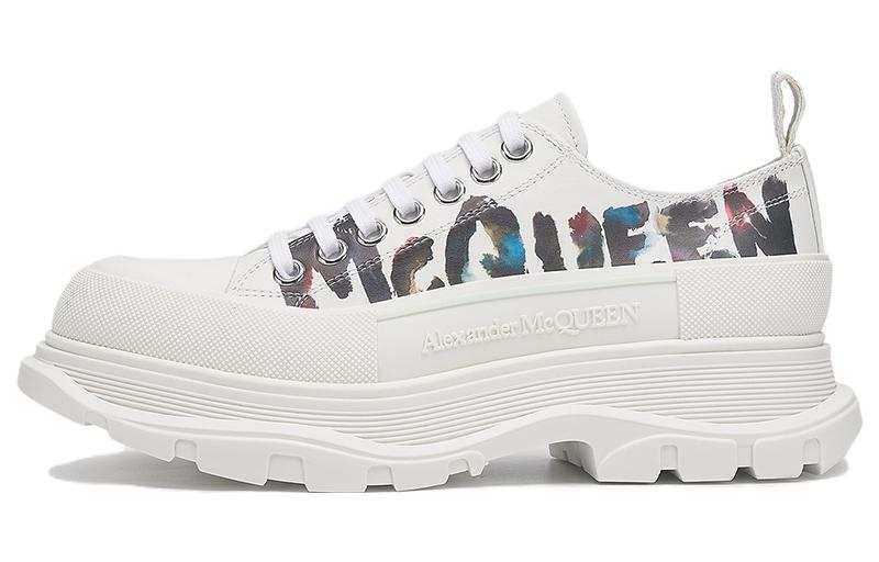 Alexander McQueen Tread Slick Low Lace Up White Grafitti