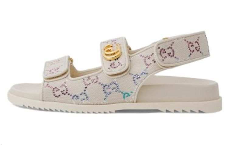 GUCCI GG One Strap Sandals Women's White