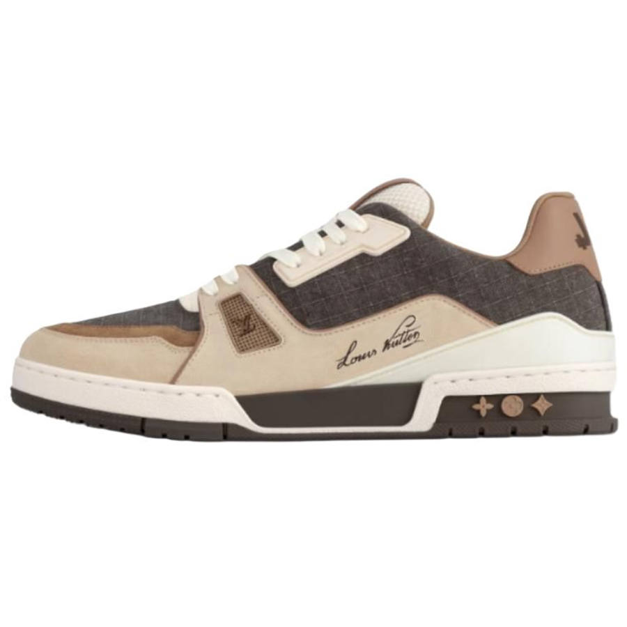 LOUIS VUITTON Trainer Low top Skateboard Shoes Men's Brown